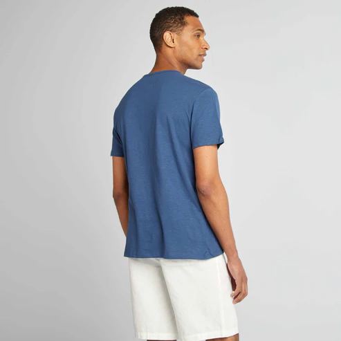 jersey t-shirt with tunisian collar